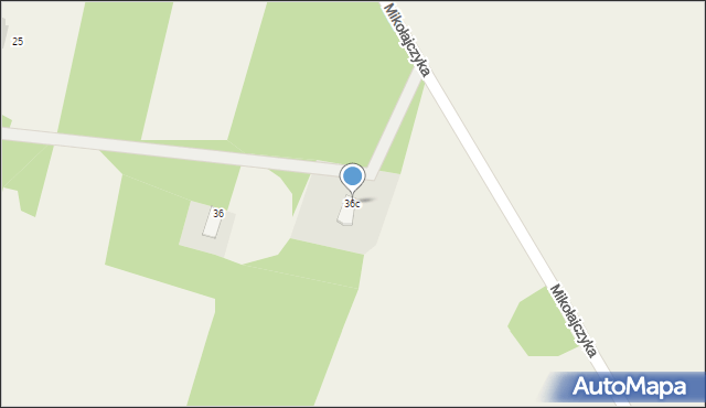 Poczernin, Mikołajczyka Stanisława, 36c, mapa Poczernin