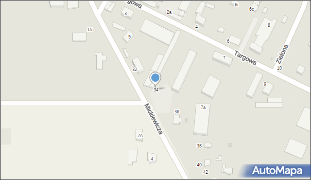 Poddębice, Mickiewicza Adama, 34, mapa Poddębice