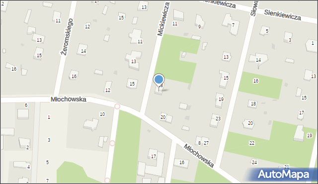Podkowa Leśna, Mickiewicza Adama, 18A, mapa Podkowa Leśna