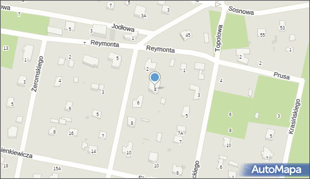 Podkowa Leśna, Mickiewicza Adama, 4, mapa Podkowa Leśna