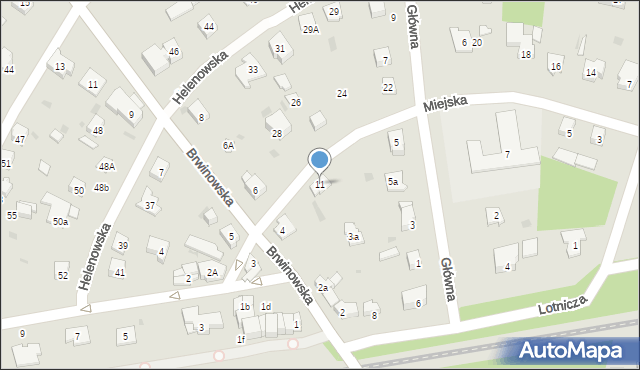 Podkowa Leśna, Miejska, 11, mapa Podkowa Leśna