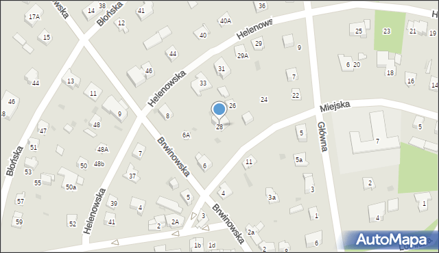 Podkowa Leśna, Miejska, 28, mapa Podkowa Leśna