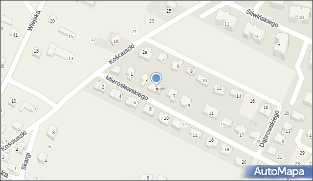 Pogórze, Mierosławskiego Ludwika, gen., 5, mapa Pogórze