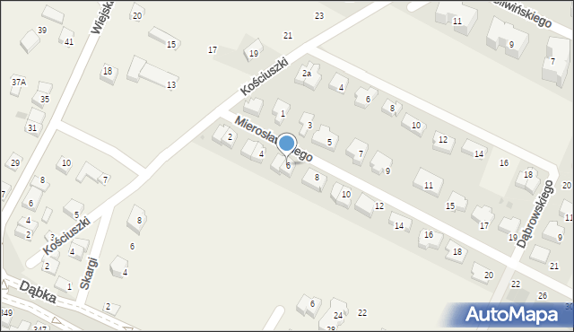 Pogórze, Mierosławskiego Ludwika, gen., 6, mapa Pogórze