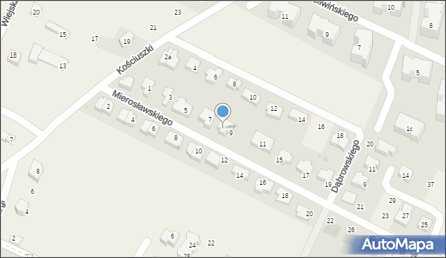Pogórze, Mierosławskiego Ludwika, gen., 9a, mapa Pogórze