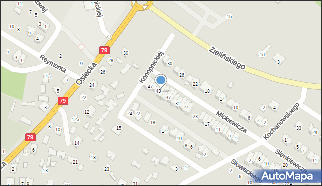 Połaniec, Mickiewicza Adama, 41, mapa Połaniec