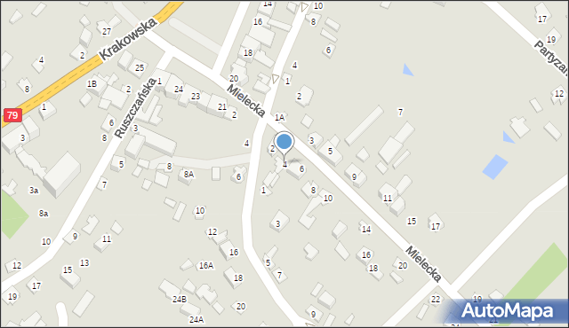 Połaniec, Mielecka, 4, mapa Połaniec