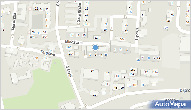 Polkowice, Miedziana, 2, mapa Polkowice