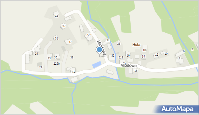 Ponikiew, Miodowa, 47, mapa Ponikiew