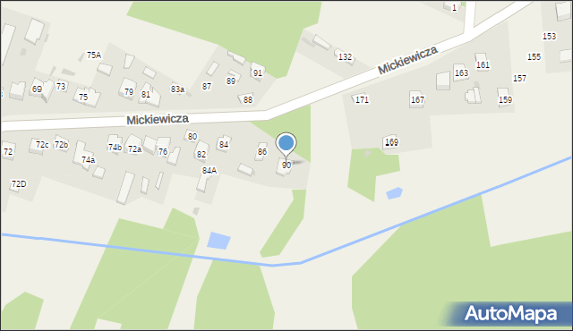 Poraj, Mickiewicza Adama, 90, mapa Poraj