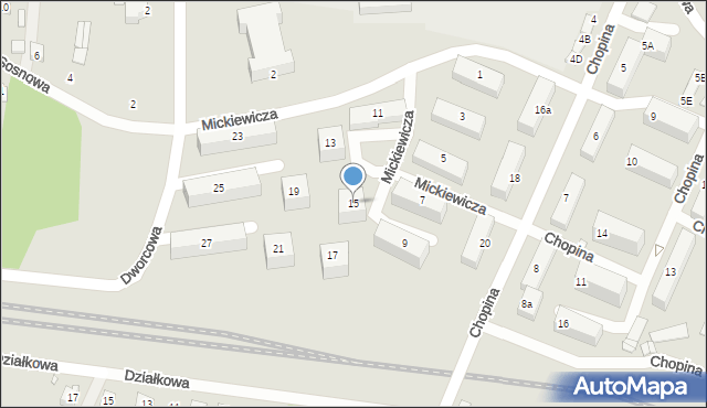 Poręba, Mickiewicza Adama, 15, mapa Poręba