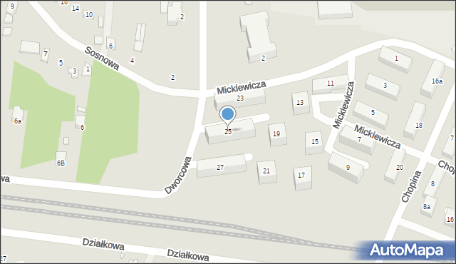 Poręba, Mickiewicza Adama, 25, mapa Poręba