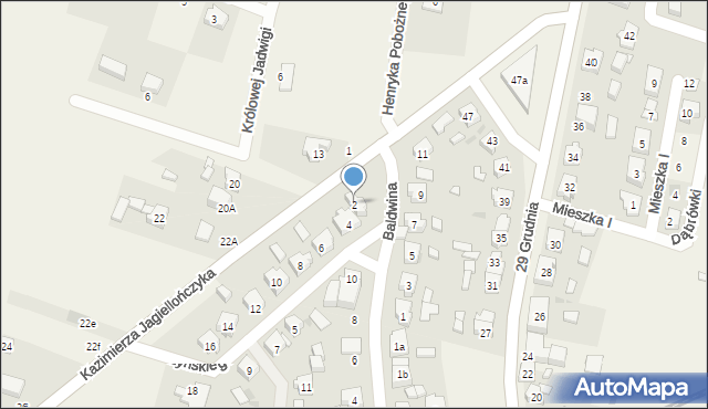 Powidz, Mielżyńskiego Macieja, 2, mapa Powidz