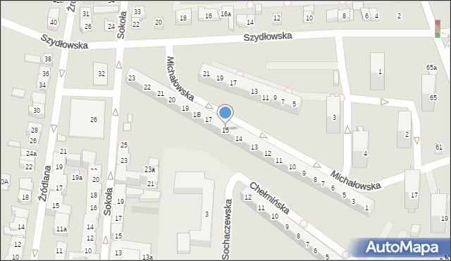 Poznań, Michałowska, 15, mapa Poznania