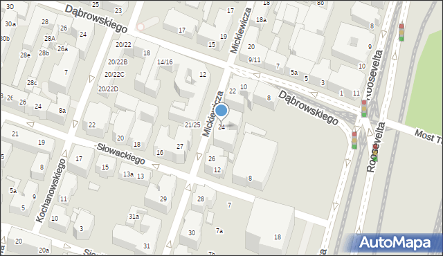 Poznań, Mickiewicza Adama, 24, mapa Poznania