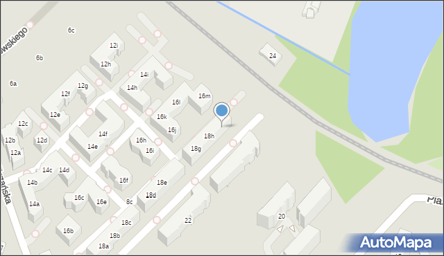 Poznań, Milczańska, 18i, mapa Poznania