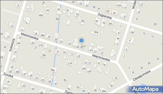 Poznań, Miechowska, 16, mapa Poznania