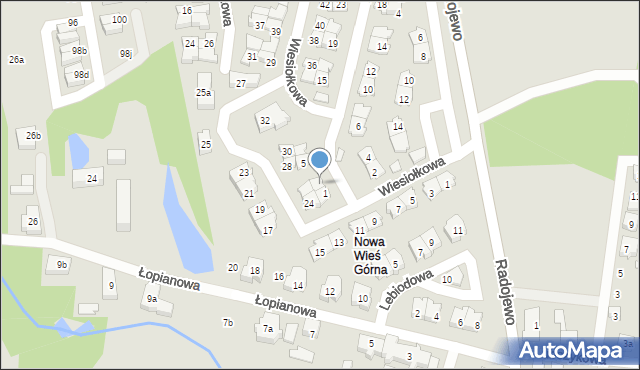 Poznań, Mirtowa, 3, mapa Poznania