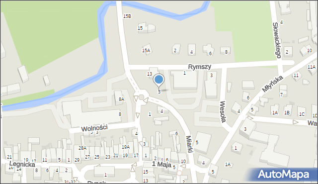 Prochowice, Miarki Karola, 3, mapa Prochowice