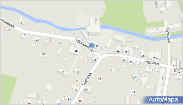 Prochowice, Mickiewicza Adama, 2, mapa Prochowice