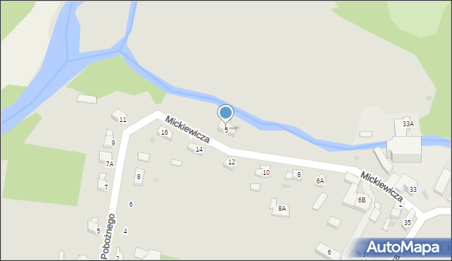 Prochowice, Mickiewicza Adama, 5, mapa Prochowice