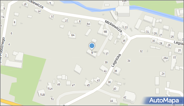 Prochowice, Mickiewicza Adama, 6, mapa Prochowice