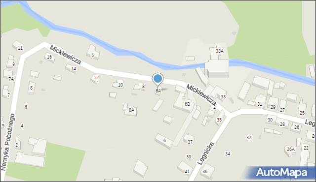 Prochowice, Mickiewicza Adama, 6A, mapa Prochowice