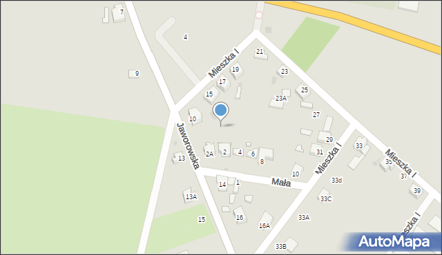 Prochowice, Mieszka I, 11, mapa Prochowice