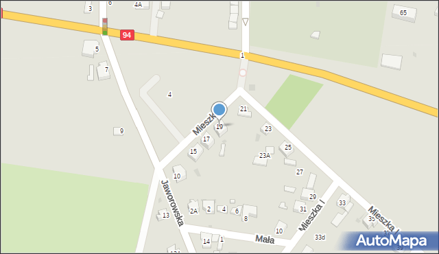 Prochowice, Mieszka I, 19, mapa Prochowice