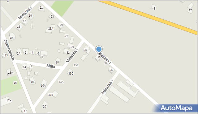 Prochowice, Mieszka I, 35, mapa Prochowice