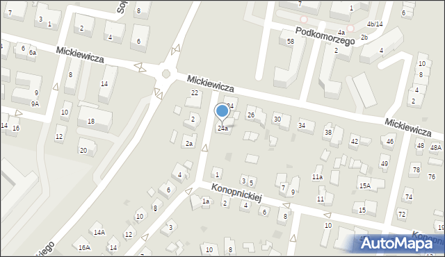 Pruszcz Gdański, Mickiewicza Adama, 24a, mapa Pruszcz Gdański
