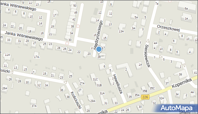 Pruszcz Gdański, Międzyrzeckiego Artura, 19, mapa Pruszcz Gdański