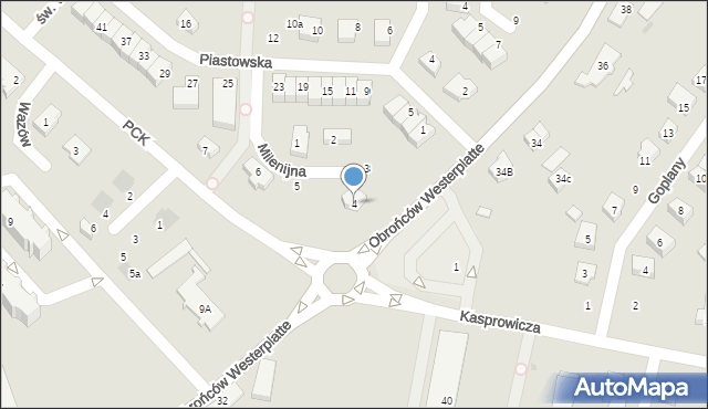 Pruszcz Gdański, Milenijna, 4, mapa Pruszcz Gdański