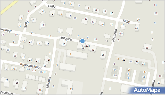 Pruszcz Gdański, Miłosza Czesława, 12, mapa Pruszcz Gdański