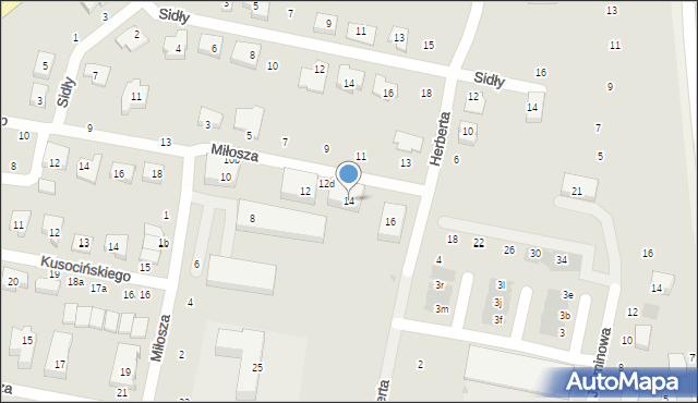 Pruszcz Gdański, Miłosza Czesława, 14, mapa Pruszcz Gdański