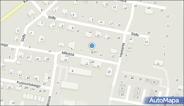 Pruszcz Gdański, Miłosza Czesława, 9, mapa Pruszcz Gdański