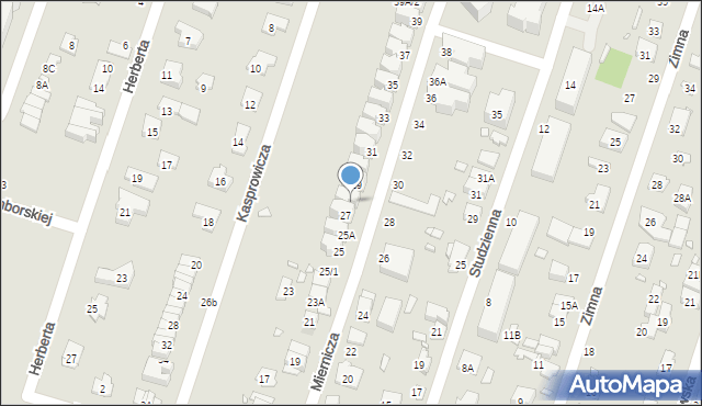 Pruszków, Miernicza, 27A, mapa Pruszków