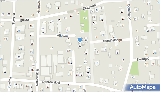 Pruszków, Miłosza Czesława, 12, mapa Pruszków