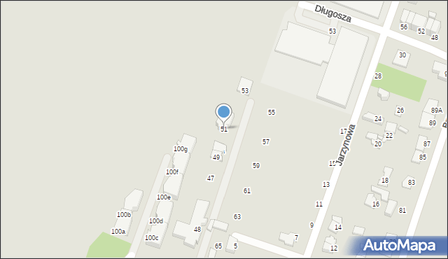 Pruszków, Miodowa, 51, mapa Pruszków