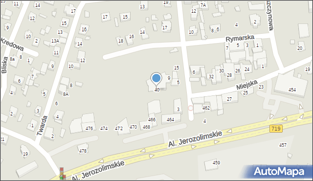Pruszków, Miejska, 40, mapa Pruszków