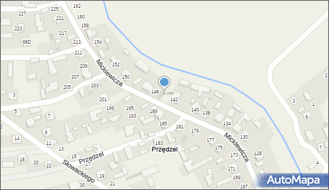 Przędzel, Mickiewicza Adama, 144, mapa Przędzel