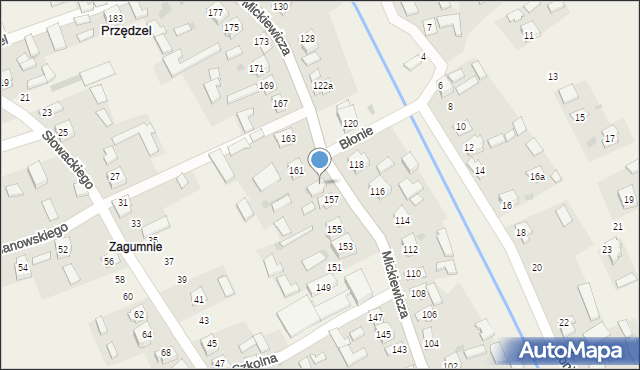 Przędzel, Mickiewicza Adama, 159, mapa Przędzel
