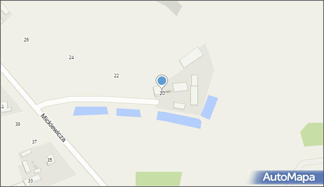 Przędzel, Mickiewicza Adama, 20, mapa Przędzel