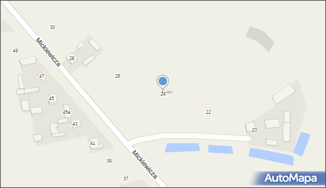 Przędzel, Mickiewicza Adama, 24, mapa Przędzel