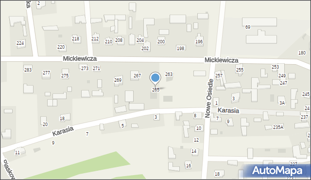 Przędzel, Mickiewicza Adama, 265, mapa Przędzel