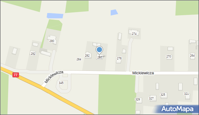 Przędzel, Mickiewicza Adama, 280, mapa Przędzel