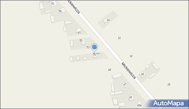 Przędzel, Mickiewicza Adama, 51, mapa Przędzel