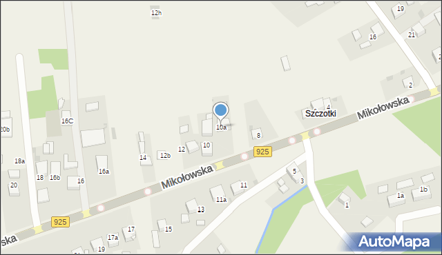 Przegędza, Mikołowska, 10a, mapa Przegędza