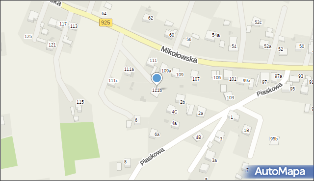 Przegędza, Mikołowska, 111b, mapa Przegędza