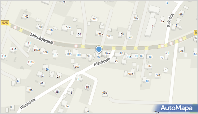 Przegędza, Mikołowska, 97, mapa Przegędza